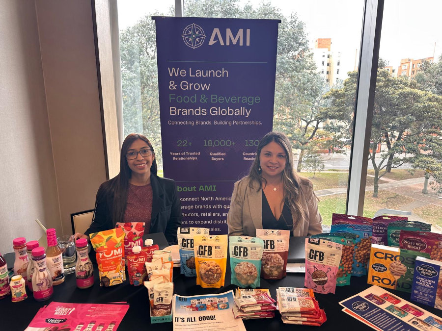 Athena Marketing International team exploring retail food channels in Bogotá and Lima representing Saffron Road, The GFB, and Skinny Mixes.